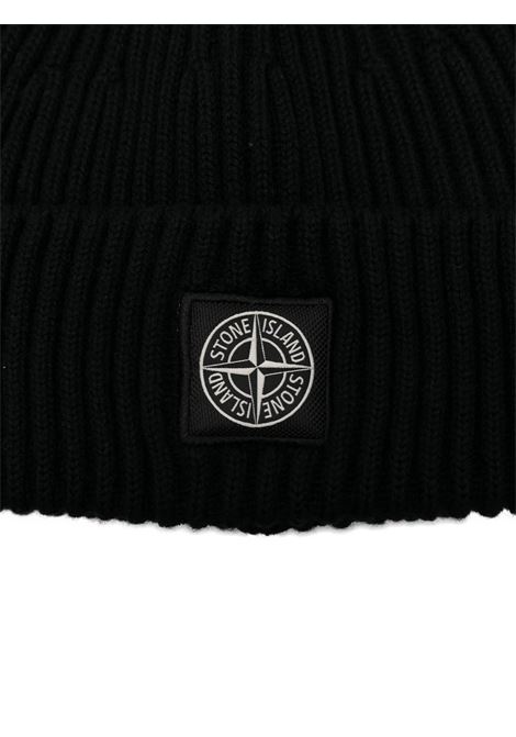 beanie full rib uomo nero STONE ISLAND | K2S15 N100002 S00C3V0029